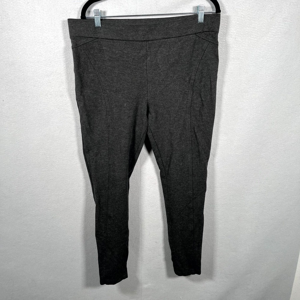 Kenneth Cole Reaction New York Ankle Pants Womens XL Gray Skinny Leg Pull On